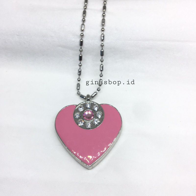 Kalung Kesehatan Terapi Asli - Quantum pendant asli - kalung kesehatan bio energi - kalung kesehatan liontin full love pink