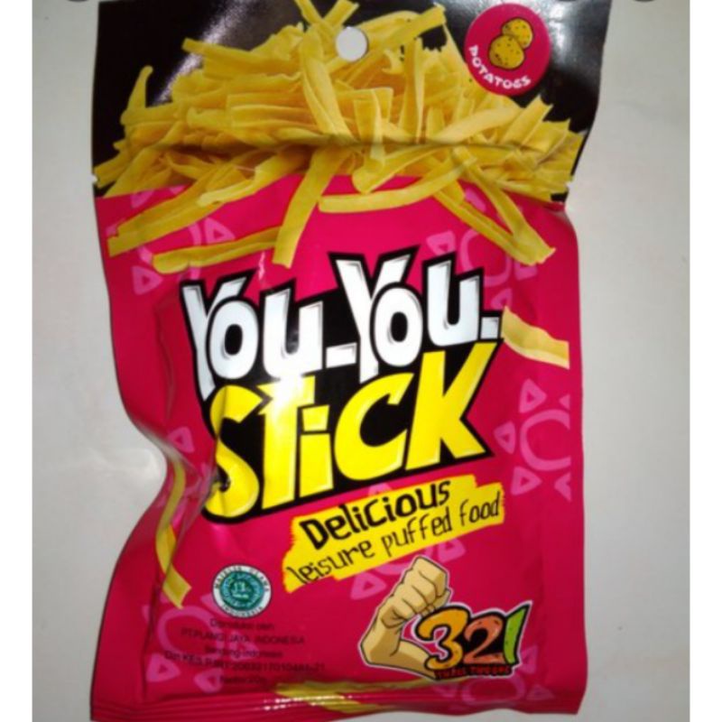 You you stick / keripik asin gurih panjang bentuk stick isi 10