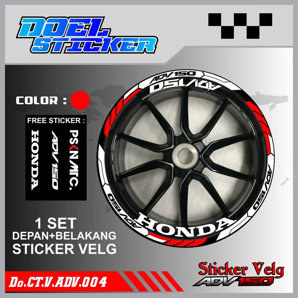 STICKER CUTTING LIST VELG HONDA ADV 150 VARIASI MOTOR DOEL 004