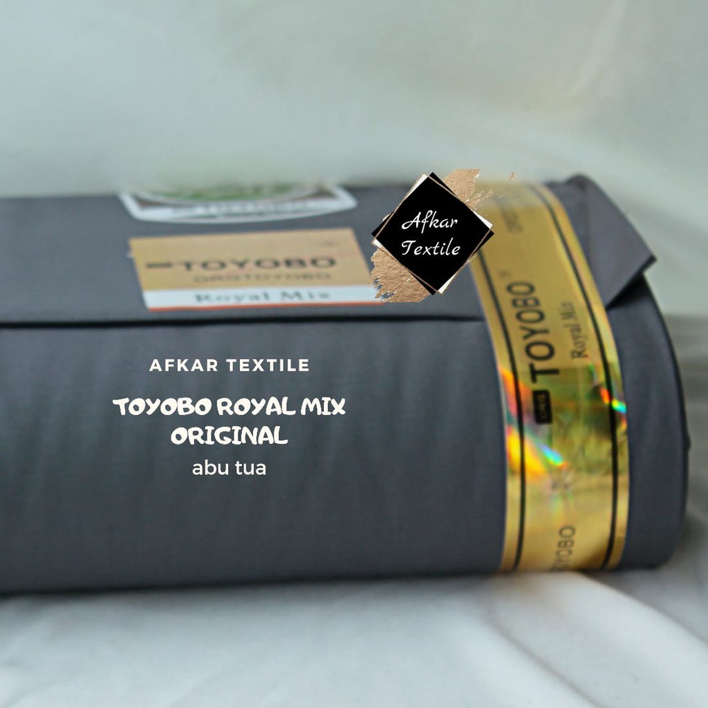 [TERMURAH] KAIN KATUN TOYOBO ROYAL MIX / Royalmix Premium Import / 100% Original Toyobo / Tidak KW-42 Abu Tua
