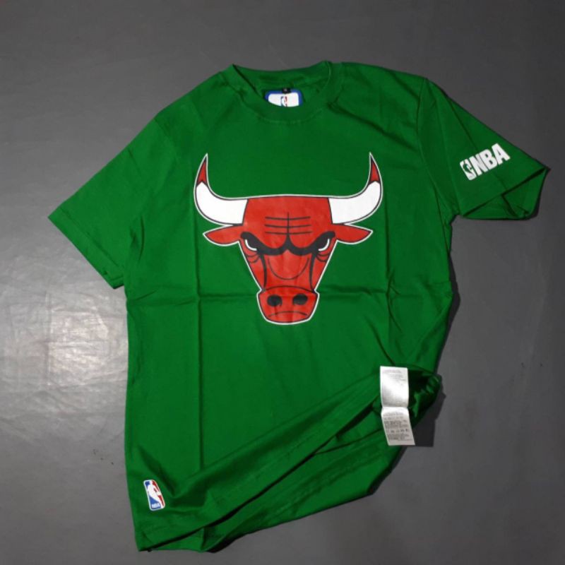 Kaos Nba Hijau Logo Banteng Full Tag + Label