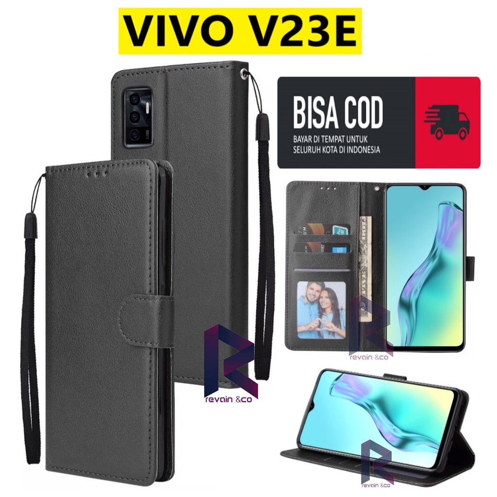 CASE VIVO V23E FLIP WALLET LEATHER KULIT PREMIUM SARUNG BUKA TUTUP FLIP CASE VIVO V23E