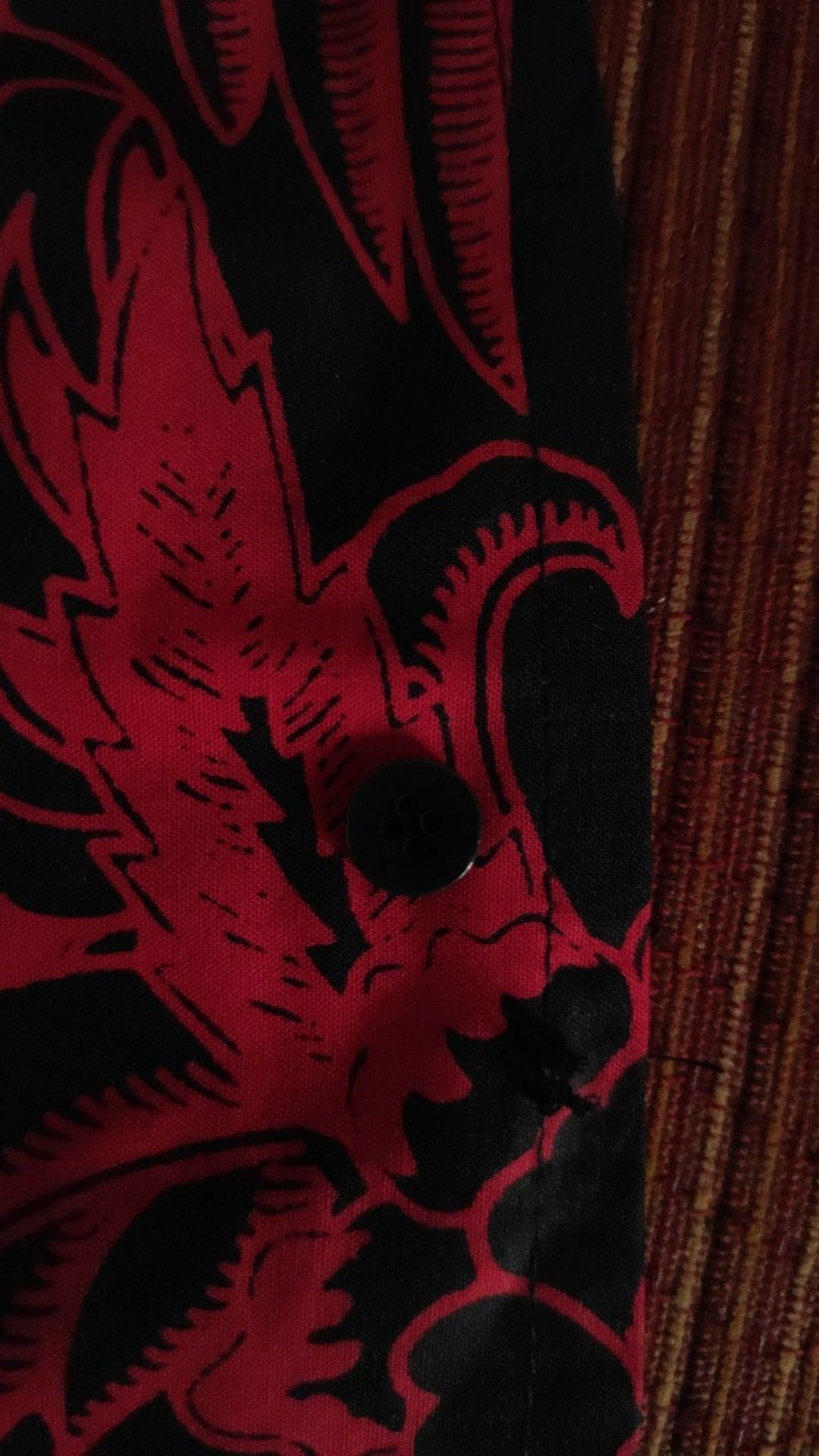 Batik Pria Solo | Manuk Peksi Merah Lengan Panjang Slim Fit Lapis Furing | By Batik Florist