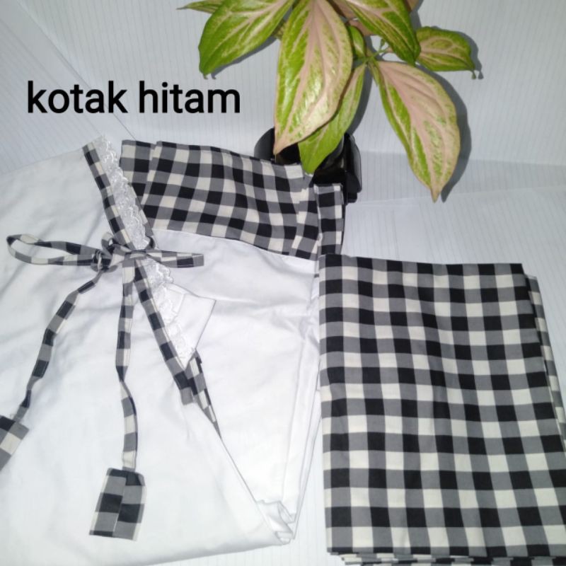 mukena santri motif kotak kotak polkadot/imamah Gontor/santri Gontor/mukena gontor