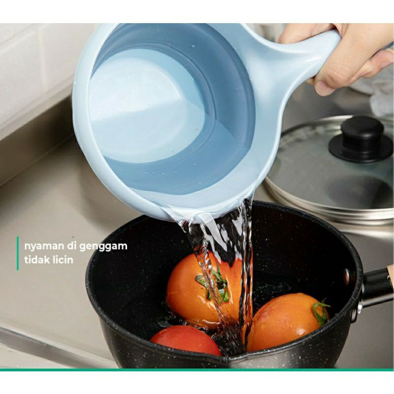 ~ PIYOSHI08 ~ Gayung Mandi Lipat /Gayung Mandi Lipat Serbaguna Silicon 3 Warna / Water Scoop PR66