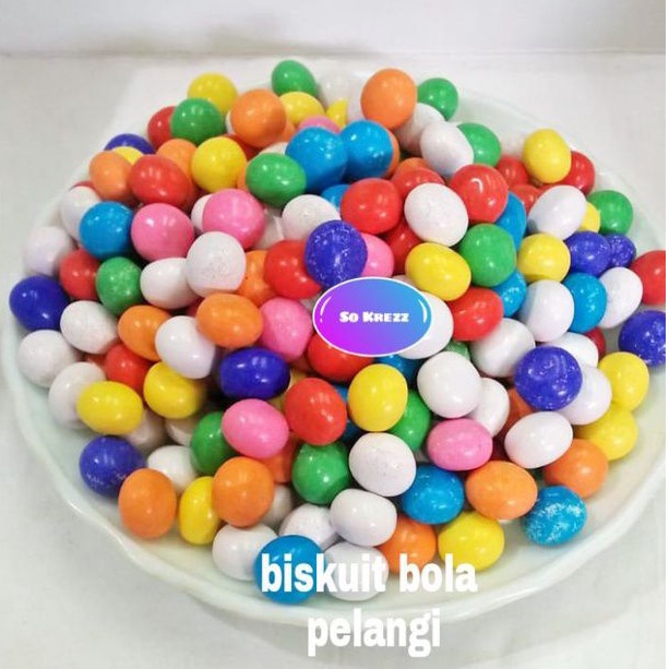 

biskuit bola pelangi 250gram/biscuit bola warna