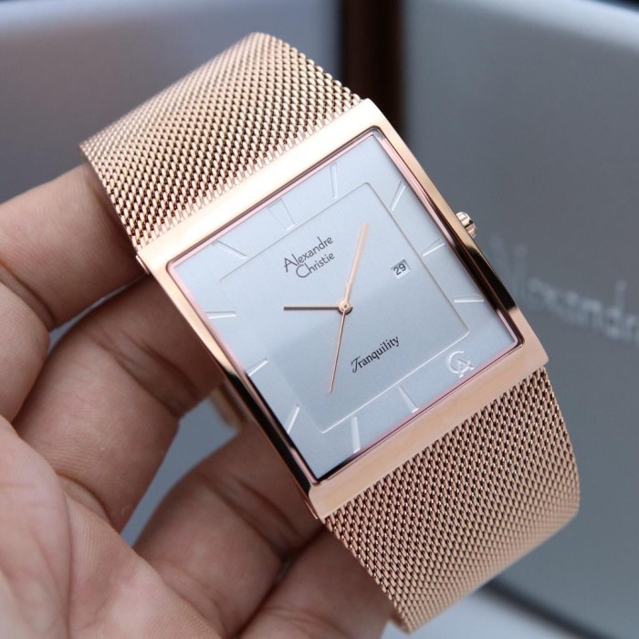 [ ORIGINAL ] Jam Tangan Pria / Cowok Alexandre Christie 8333 AC 8333 - BLACK GOLD ori