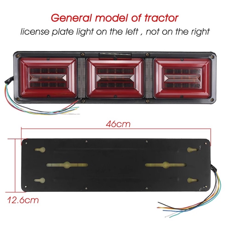 Lampu Belakang Truk 12 &amp; 24 Volt Model 4 Kotak