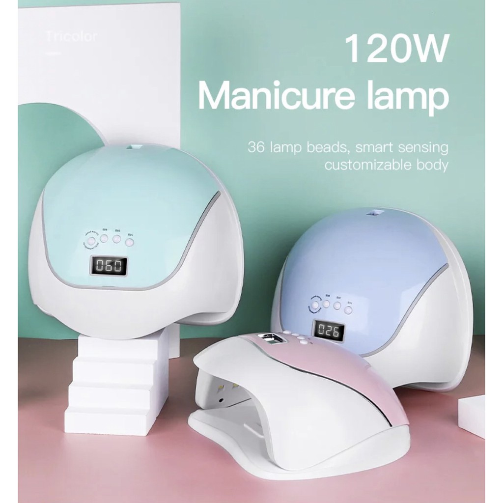 NAIL LAMPU UV LED 120w PENGERING KUTEK GEL UV SMART SENSOR