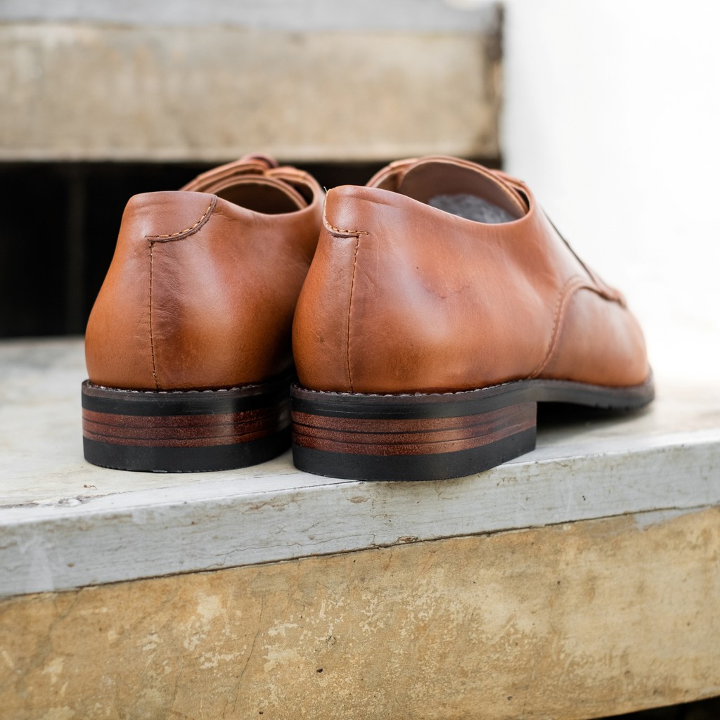 Harvard Brown | Sepatu Kulit Asli Coklat Pria Casual Kerja Cowok Kantor Pantofel | Lvnatica x FORIND