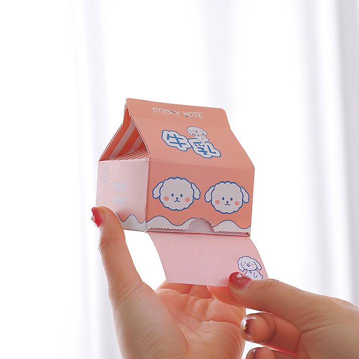 [DZ] ST284 - Box Memo Notes / Sticky Note Kotak Susu Kreatif Portable-2