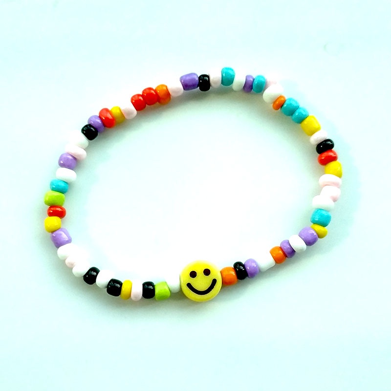 Eropa dan Amerika baru manik perhiasan set warna-warni bead Smiley gelang kalung klasik Semua akseso