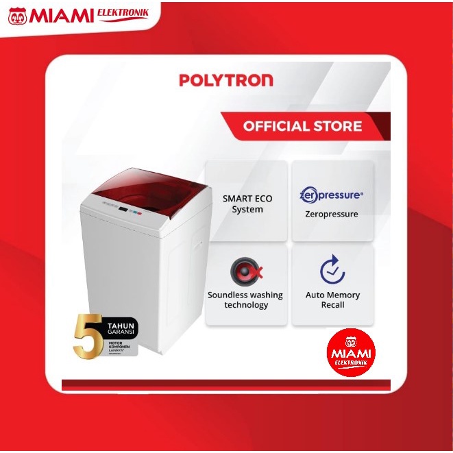 Mesin Cuci POLYTRON PAW8527 / Top Loading 7kg PAW-8527