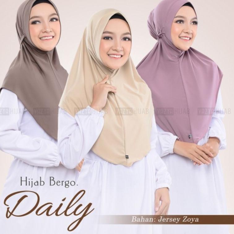 [PRODUK PCYBT] Jilbab Hijab Bergo Daily Instant Softpad Antem Anti Tembem Jersey Zoya Adem Ga Nerawa