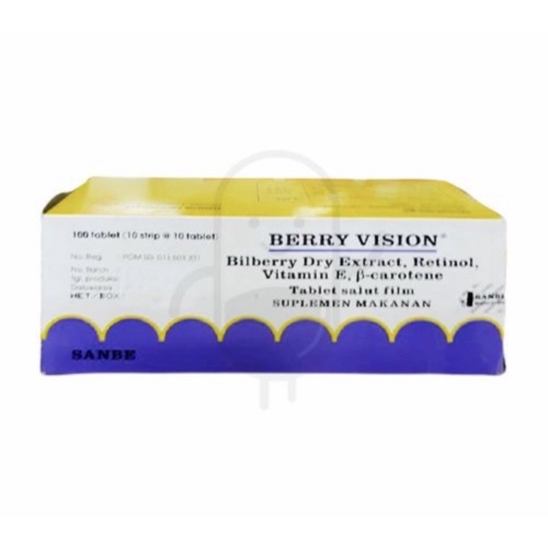 Berry vision strip 10 tablet ( vitamin kesehatan mata )