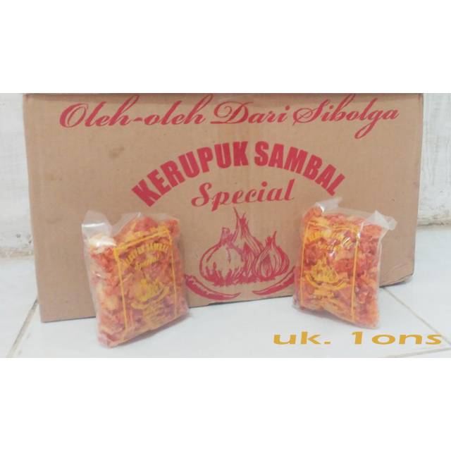 

Kerupuk Sambal Teri Special Khas Sibolga Ukuran 100 Gram