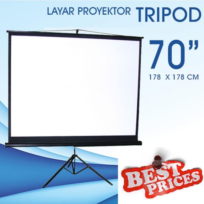 

Utrs0e4 Layar Tripod Presentasi Proyektor Projector 70 Inch 70" Screen As71S0D