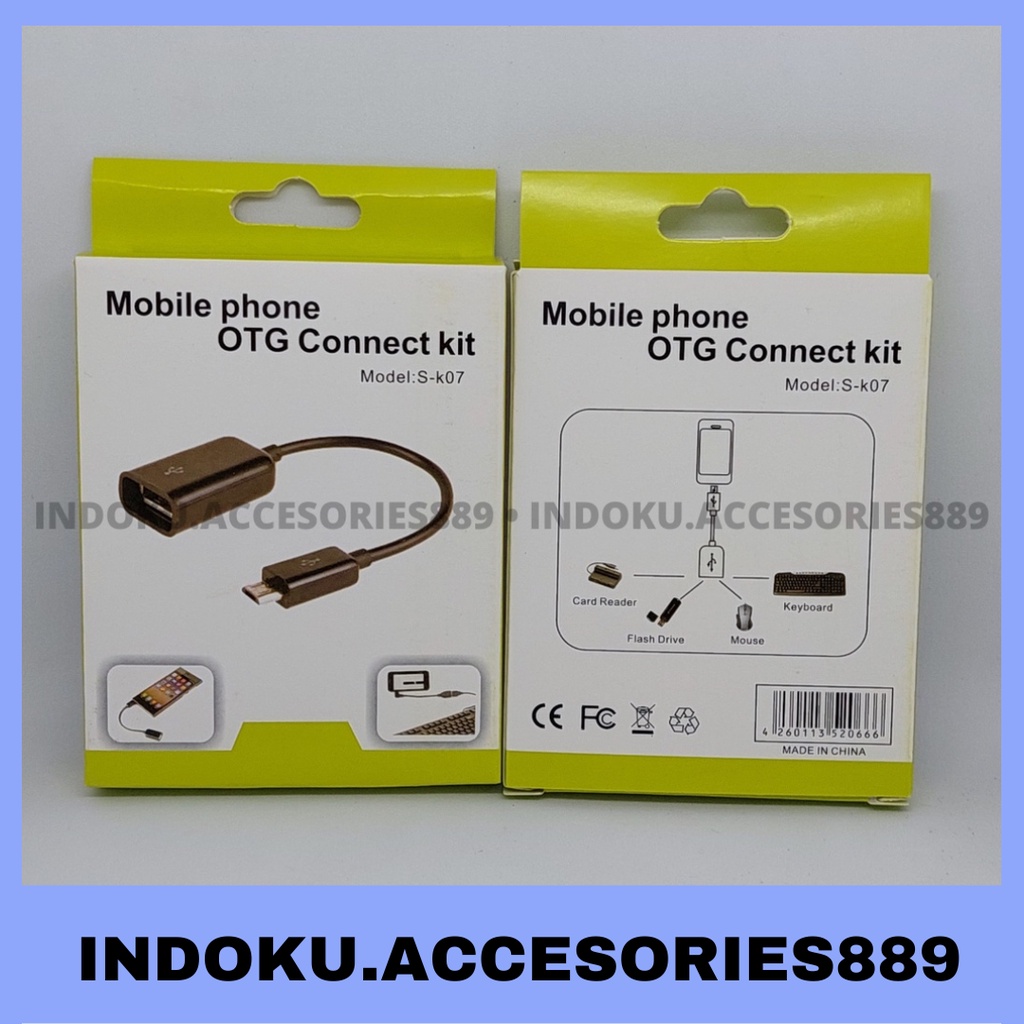 OTG  KABEL MICRO USB/tipe C/  Mobile Phone OTG Connect Kit S-K07 Micro USB