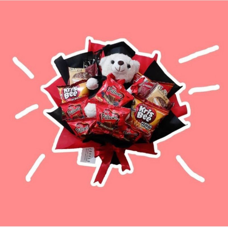 

SNACK BOUQUET/SNACK BUCKET GRADUATION RED