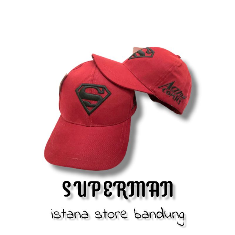 Topi Anak Superman Bordir Timbul Karakter Hero Action Comic Lucu