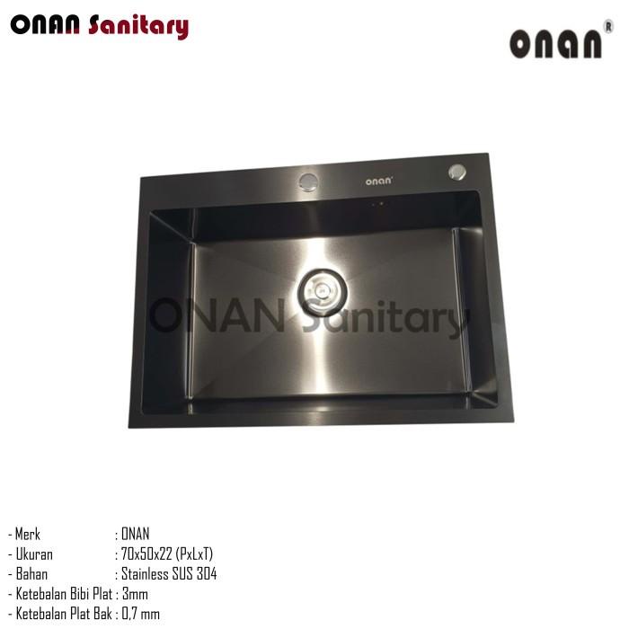 Dish | Kitchen Sink Onan 7050 Deep Black Stainless