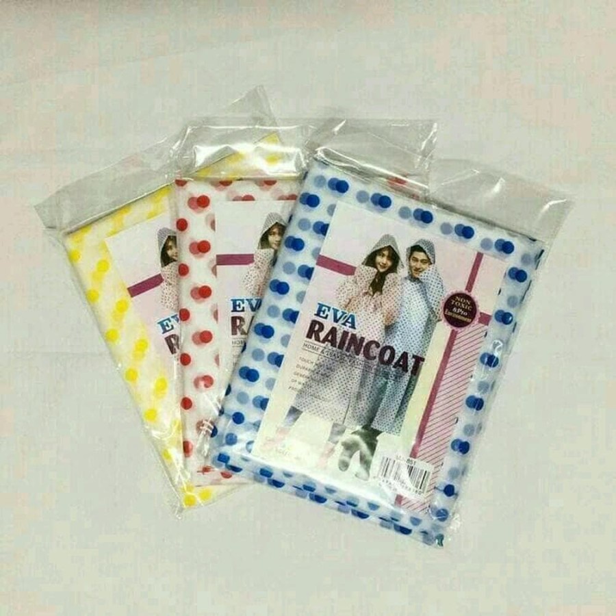 Jas hujan terusan jumbo Polkadot Pria gamis tebal Q2H4 axio Original berkualitas murah LORENG ponco 