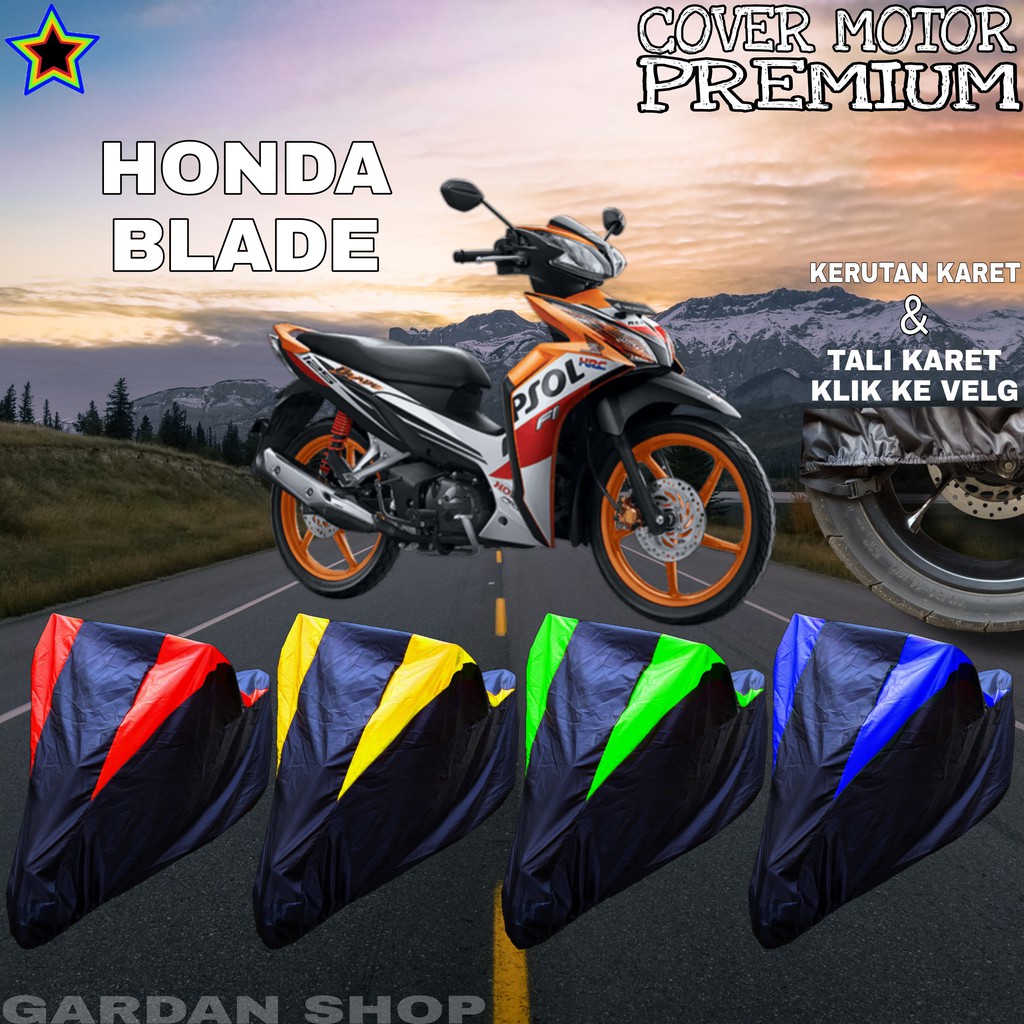 Sarung Motor HONDA BLADE Hitam KOMBINASI Body Cover Penutup Honda PREMIUM