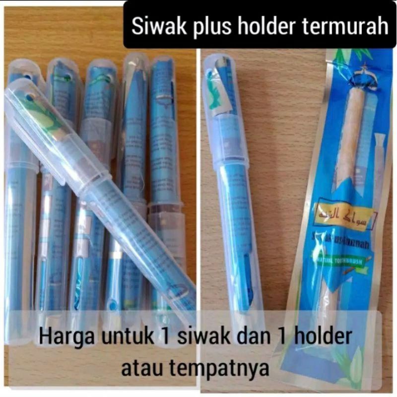Siwak plus holder/ siwak dan holder/ siwak pen holder/ kayu siwak