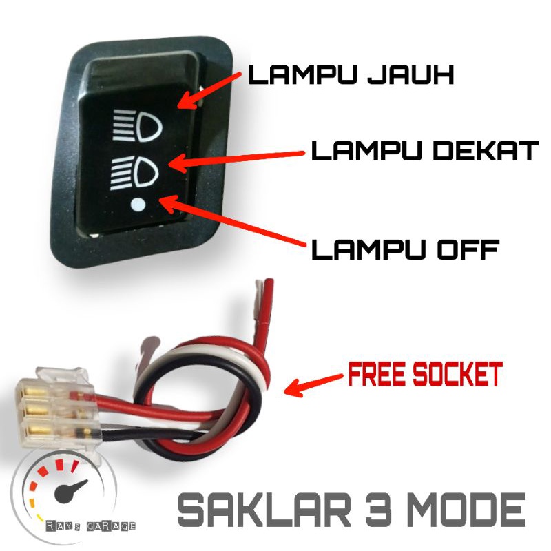 COD SAKLAR MOTOR 3 MODE Hight  Low Off  Honda beat vario scoopy berkualitas