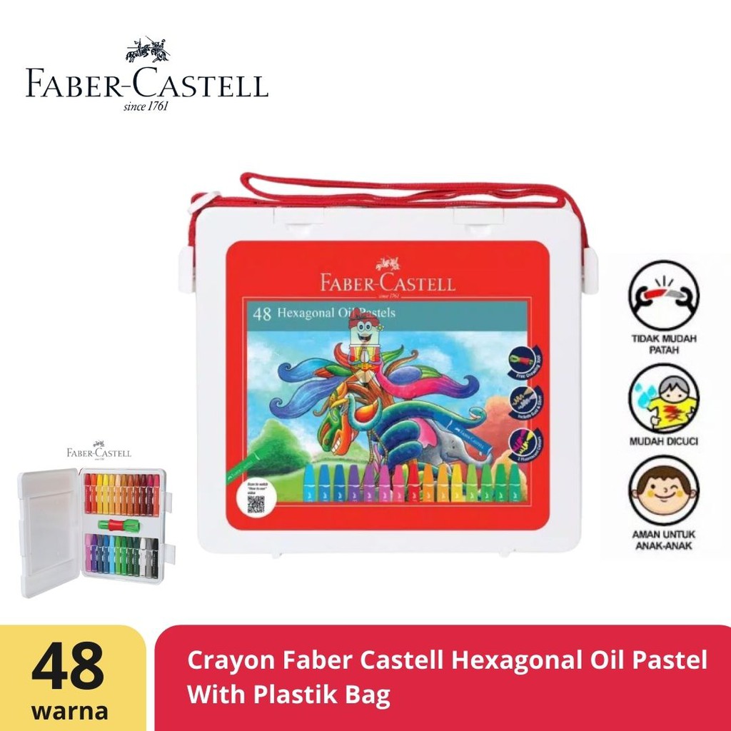 

Crayon / krayon Faber Castell Hexagonal Oil Pastel 48 warna