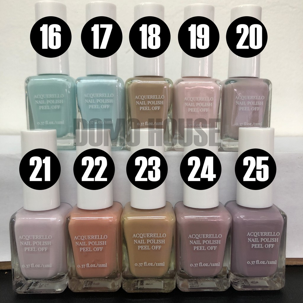 MINISO KUTEK / ACQUERELLO NAIL POLISH PEELED OFF NAIL POLISH