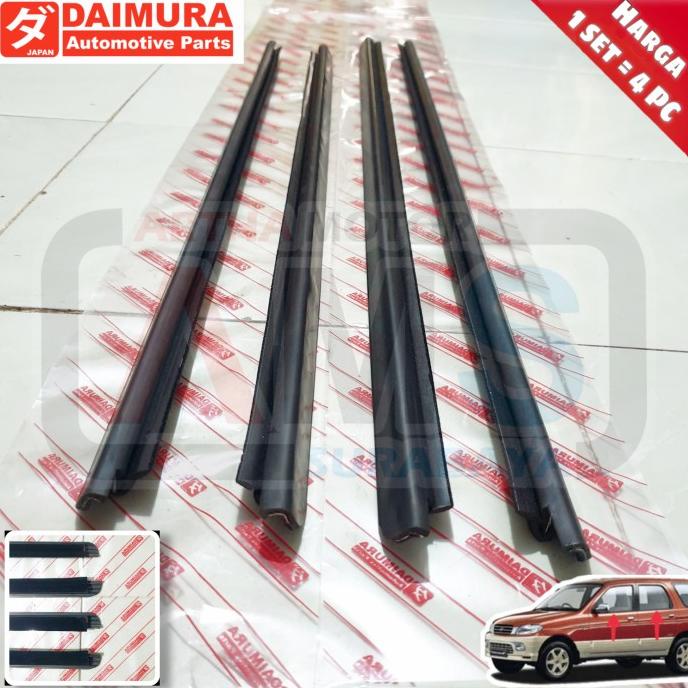 .........] Karet pelipit list lis kaca wheater Strip mobil Taruna Luar 1 set