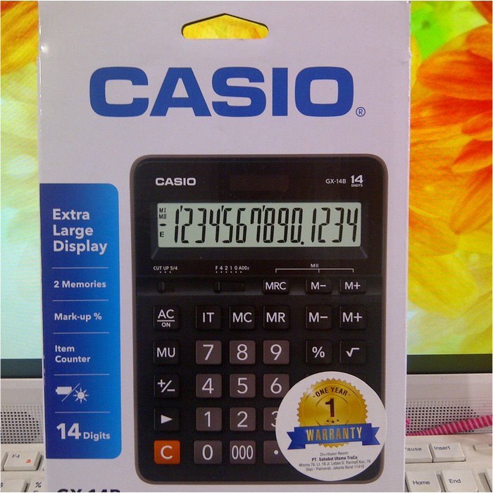 Casio Calculator Mega Desk GX-14B (14 digits)