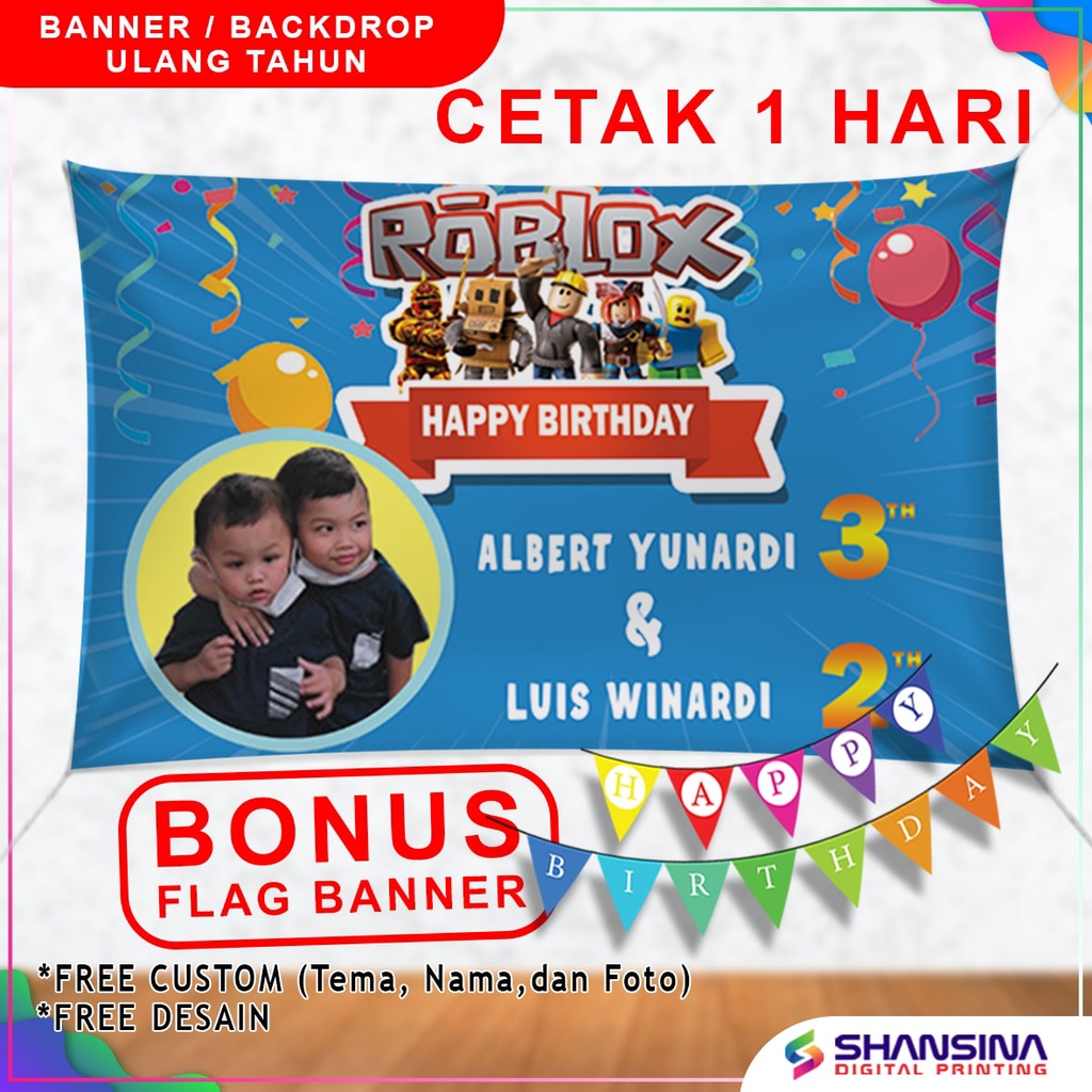 BACKDROP / BANNER HAPPY BIRTHDAY / FRAGCHAIN HAPPY BIRTHDAY (CUSTOM)