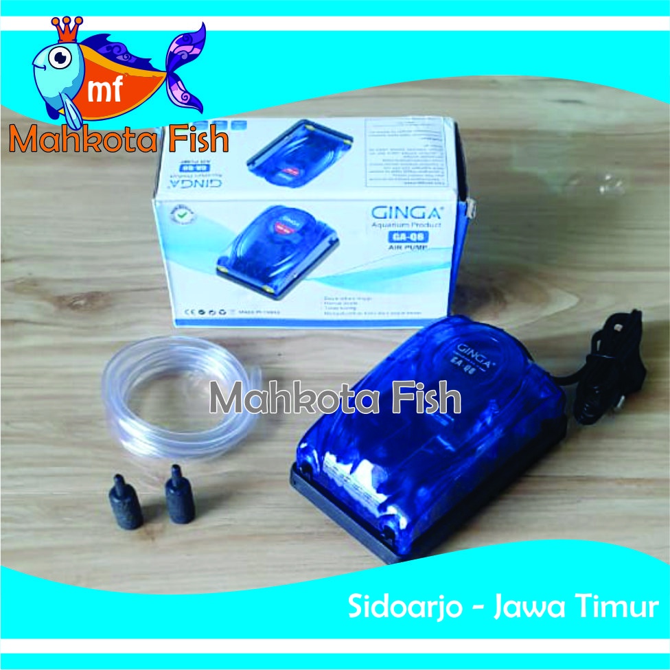 PAKET LENGKAP Aerator 2 Lubang | Air Pump Aquarium | Mesin Airator (GRATIS BUBLE WRAP)