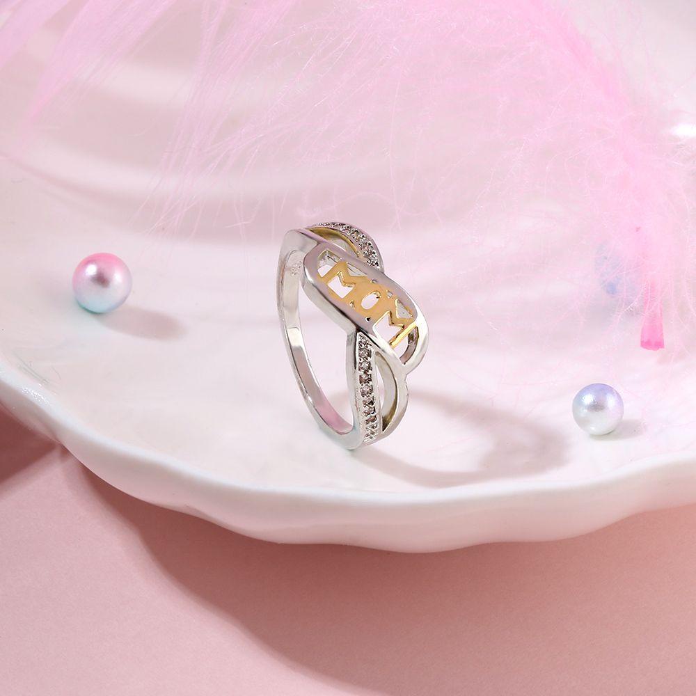 Cincin LILY Love Mum Pesta Berbentuk Hati 18k Rose Gold925 Sterling Silver