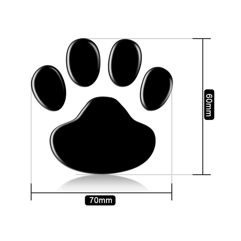 Lanfy 2pcs / Set Stiker Decal Motif Telapak Kaki Anjing / Kucing Bahan Pvc Untuk Dekorasi Pintu / Jendela / Bumper Mobil