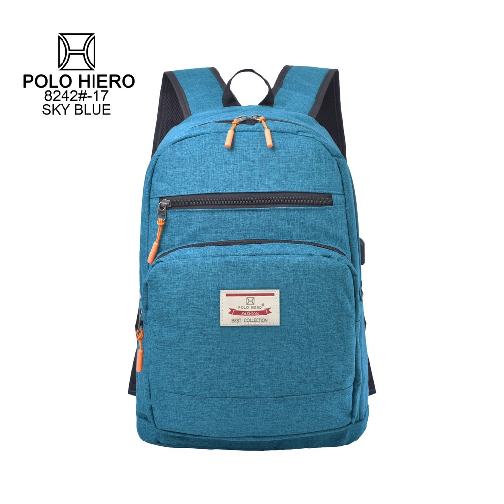 Tas Ransel Polo Hiero Ransel 8242 [Free Kabel USB,Free Rain Cover]