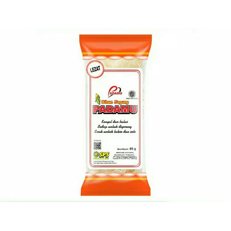 

Bihun Padamu Jagung 60gr 1 Renceng 4 pcs
