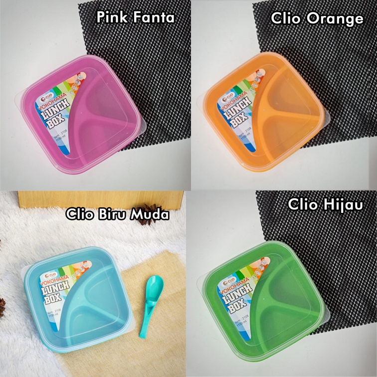 Kotak bekal makanan Lunchbox Clio 1150ml tempat penyimpan makanan anti tumpah