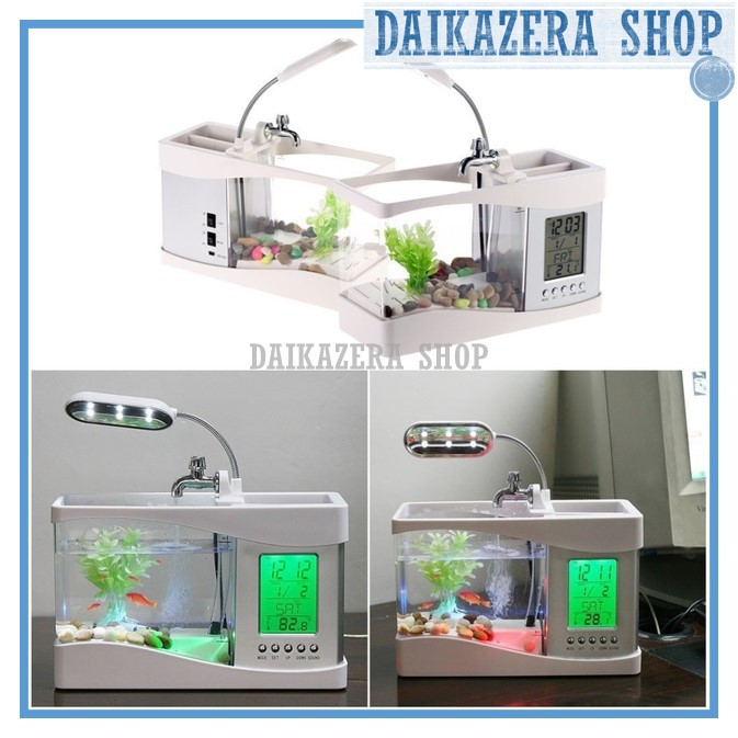 USB Desktop Aquarium Mini Fish Tank with Running Water - LS0404