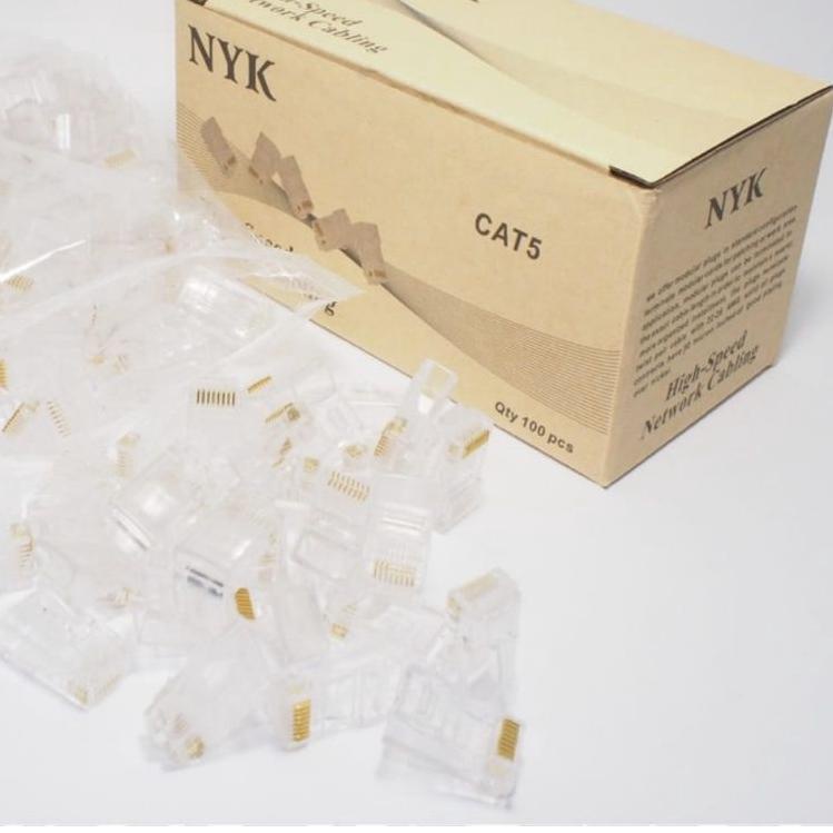 Konektor RJ45 NYK CAT5E MURAH - Jack Connector RJ 45 CAT 5E - 100pcs