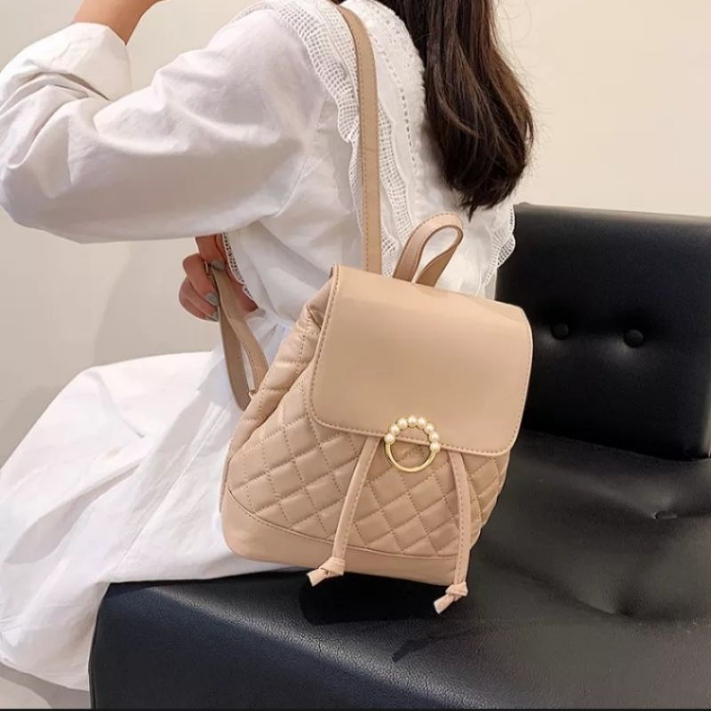 DLST_Tas Ransel Wanita Penutup Magnet kunci MUTE Tas Ransel Anak Tas Sekolah Tas Besar Tas Selempang Wanita Tas Ransel Wanita Tas Viral Tas Terbaru 2023 Tas Ala Korea Tas Bagus