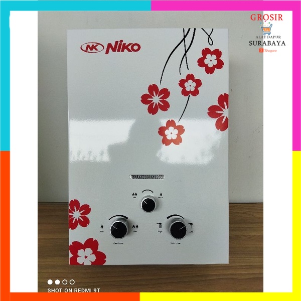 Niko Gas Water Heater Tempered Glass NK-6LDG LUX /NIKO Water Heater