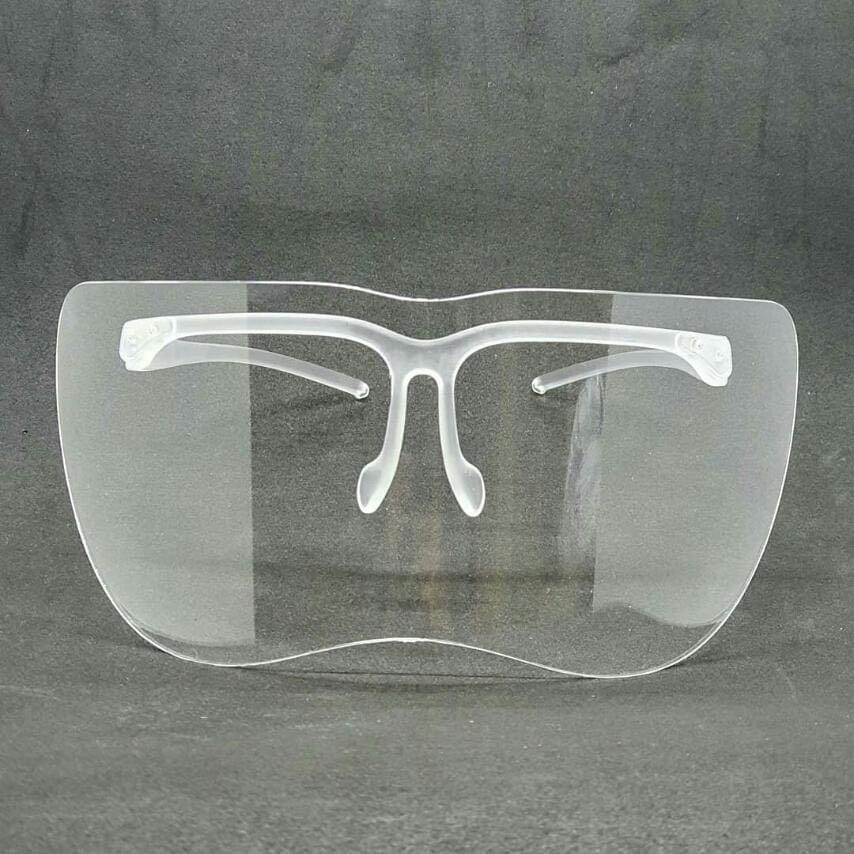 face shield nagita half face faceshield model kacamata setengah wajah bahan mika tebal