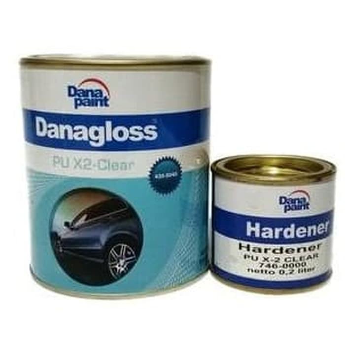 Danagloss PU Clear X2 Anti Gores Mobil Sepeda Motor 1 Liter Set