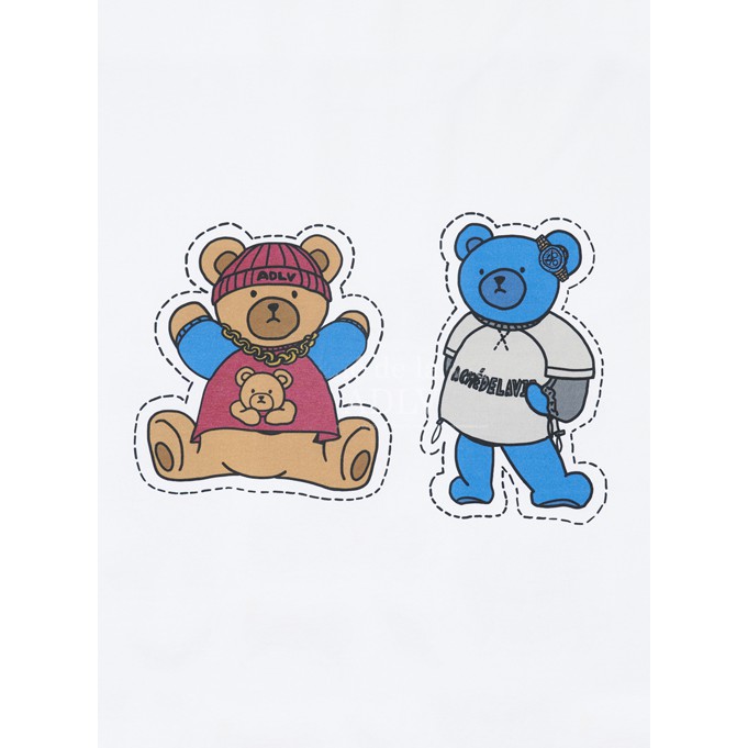 ADLV Teddy Bear Sticker Tee White 100% Authentic