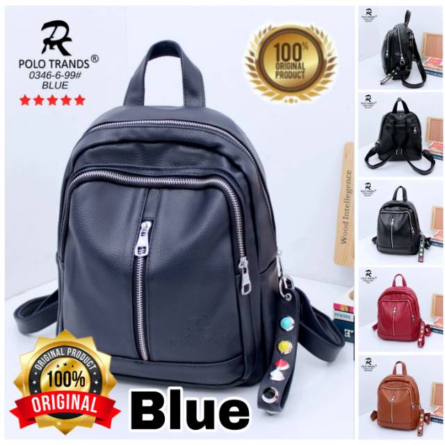 Polo Trands 0346-6-99 TAS RANSEL/PUNGGUNG/BACKPACK WANITA/CEWEK IMPORT KULIT ORIGINAL BRANDED BARU