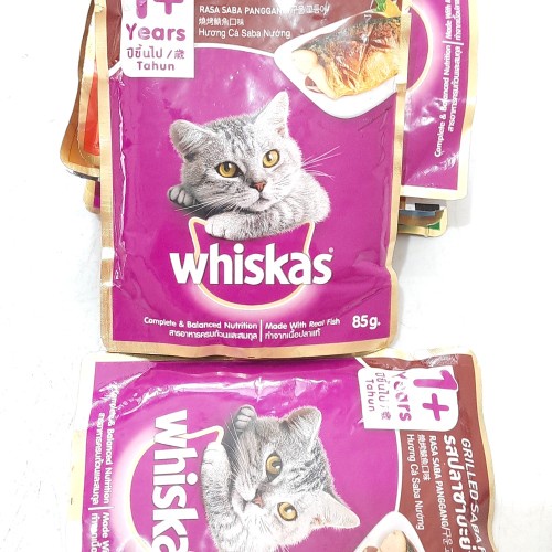 Whiskas Makanan Kucing Basah Wiskas Snack Kucing Cat Food Usia 1+ 85 gram