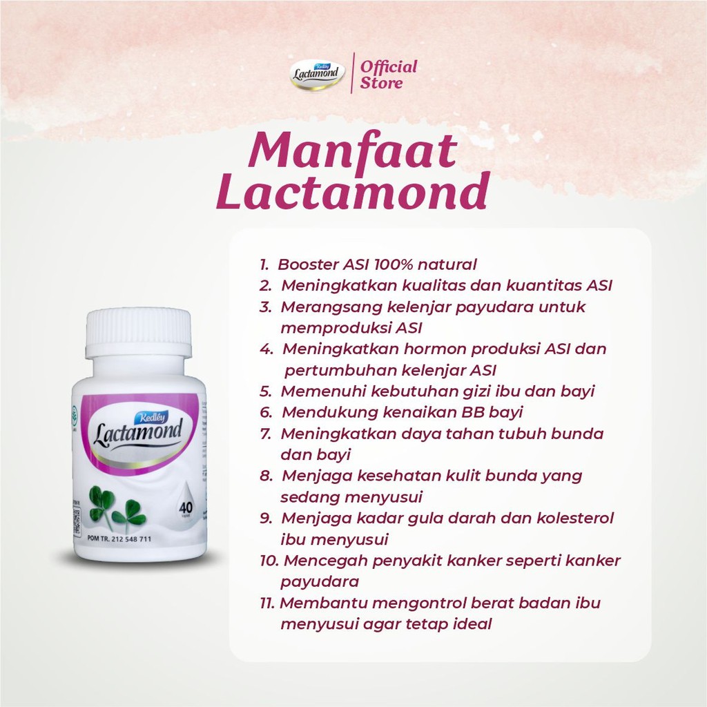 KEDLEY LACTAMOND Paket 4 kotak + 1 botol | Bundling Booster ASI | ASI Melimpah